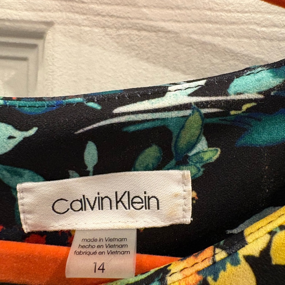 Calvin Klein Black Floral Dress - Picture 2 of 11